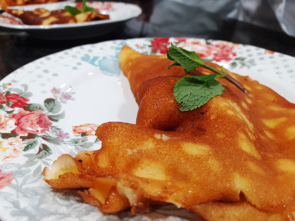 Crepes de frutas rojas