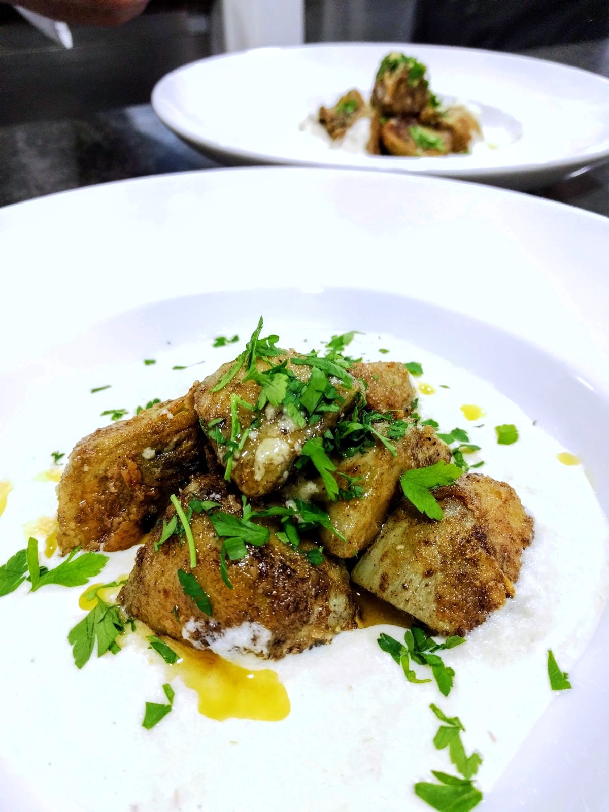 Alcachofas con brandada de bacalao