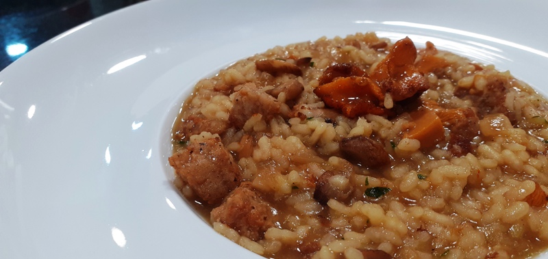 Arroz caldoso con setas