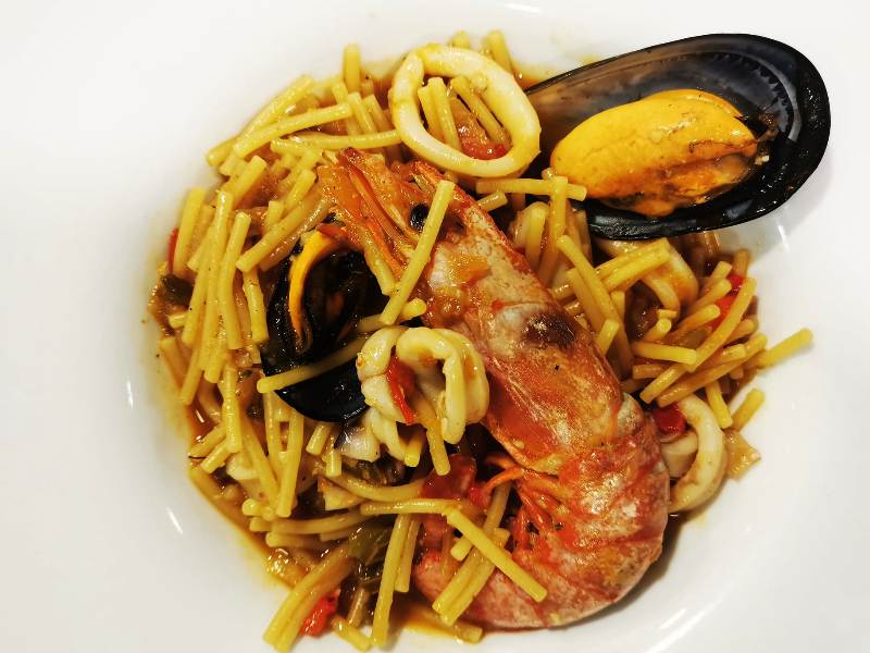 fideos marinera