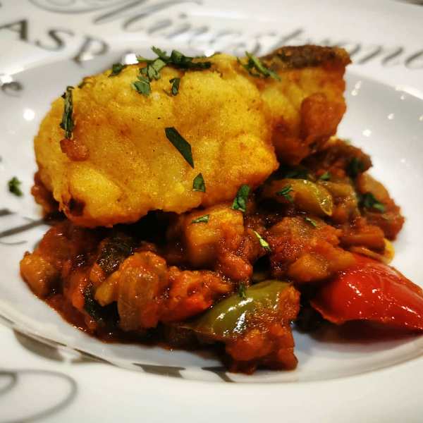 Bacalao con sanfaina