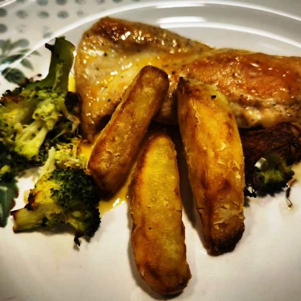 Pollo con salsa de naranja