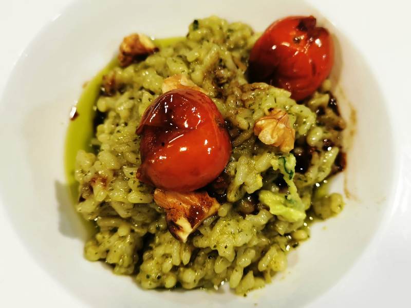 Risotto de pesto
