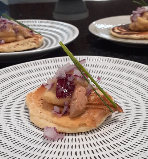 Blinis con garbanzos