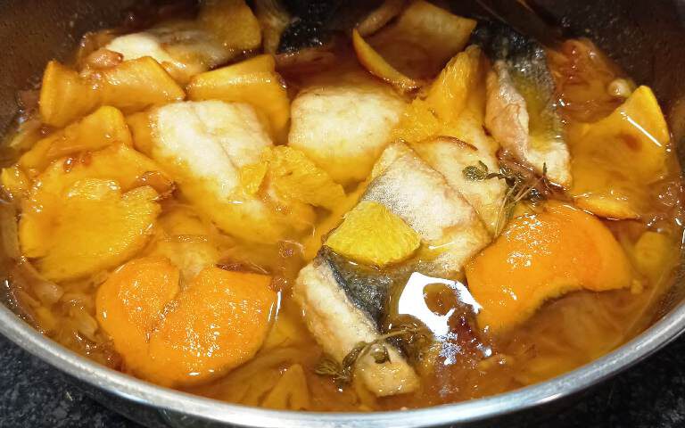 Receta de caballa en escabeche de naranja