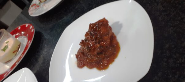 Receta de tosta de manzana con pollo al curry