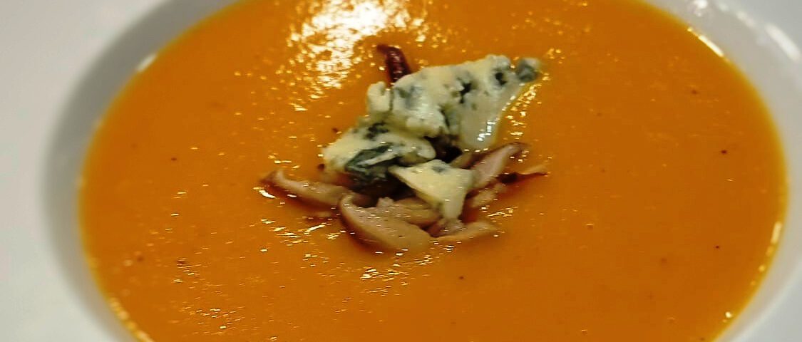 Receta de crema de calabaza con shitake