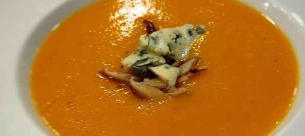 Receta de crema de calabaza con shitake
