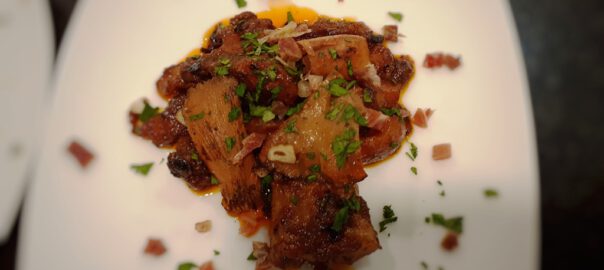 Receta de oreja y morro con sobrasada