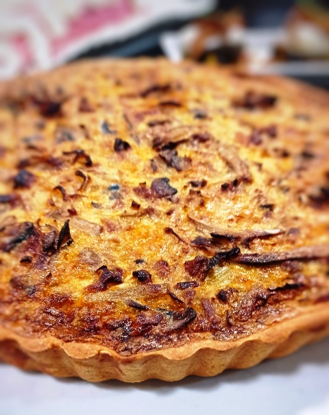 Quiche de setas y puerros