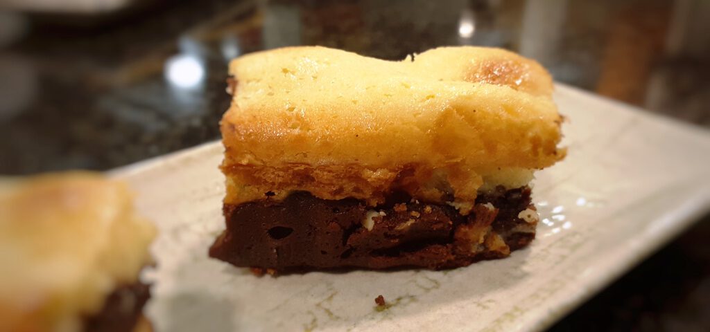 Receta de Brownie de chocolate y turrón