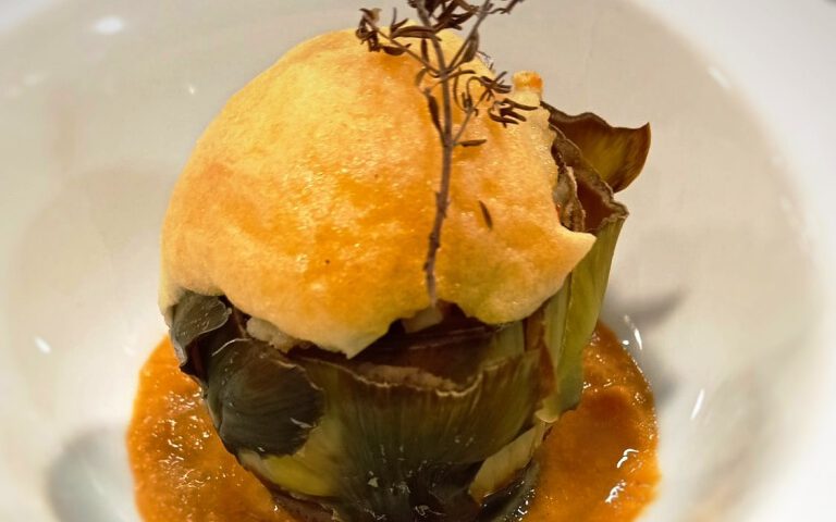 Receta de alcachofa rellena de bacalao
