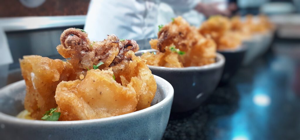 Receta de calamares con calçots