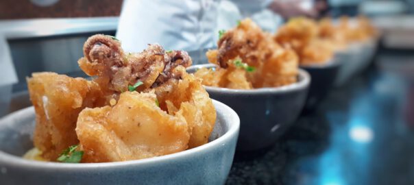 Receta de calamares con calçots