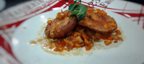 Receta de shitake, peras y queso azul