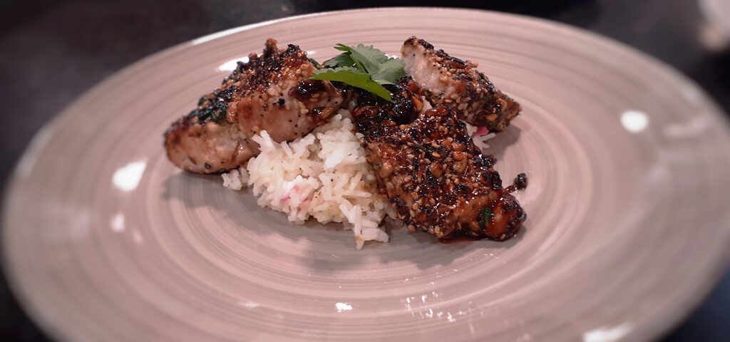 Recetas de atún con semillas y arroz de rábano
