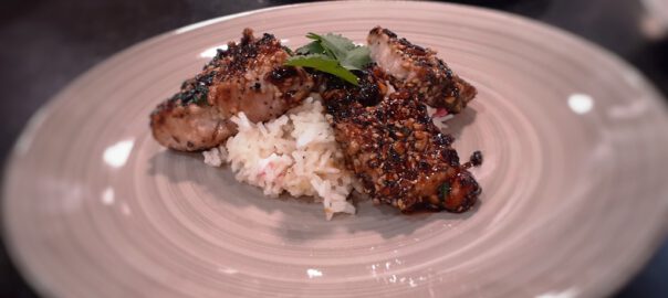Recetas de atún con semillas y arroz de rábano