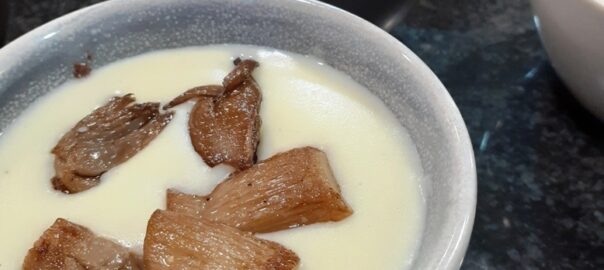 Receta de parmentier de morcilla con setas