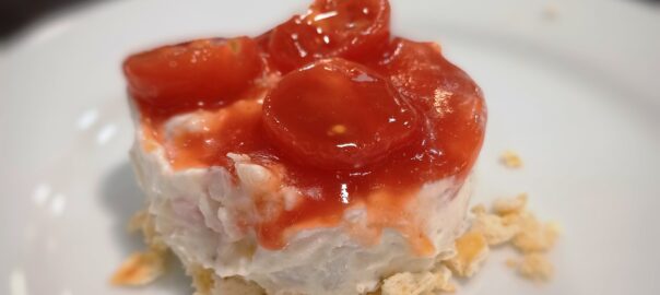 Receta de chessecake de tomate de los cursos de cocina para aficionados