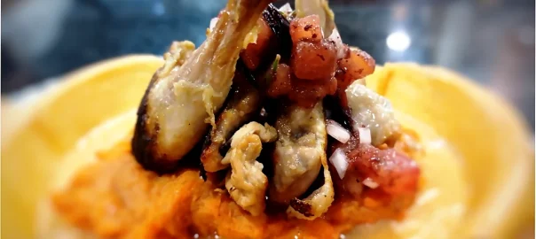 Receta de codornices con olivada